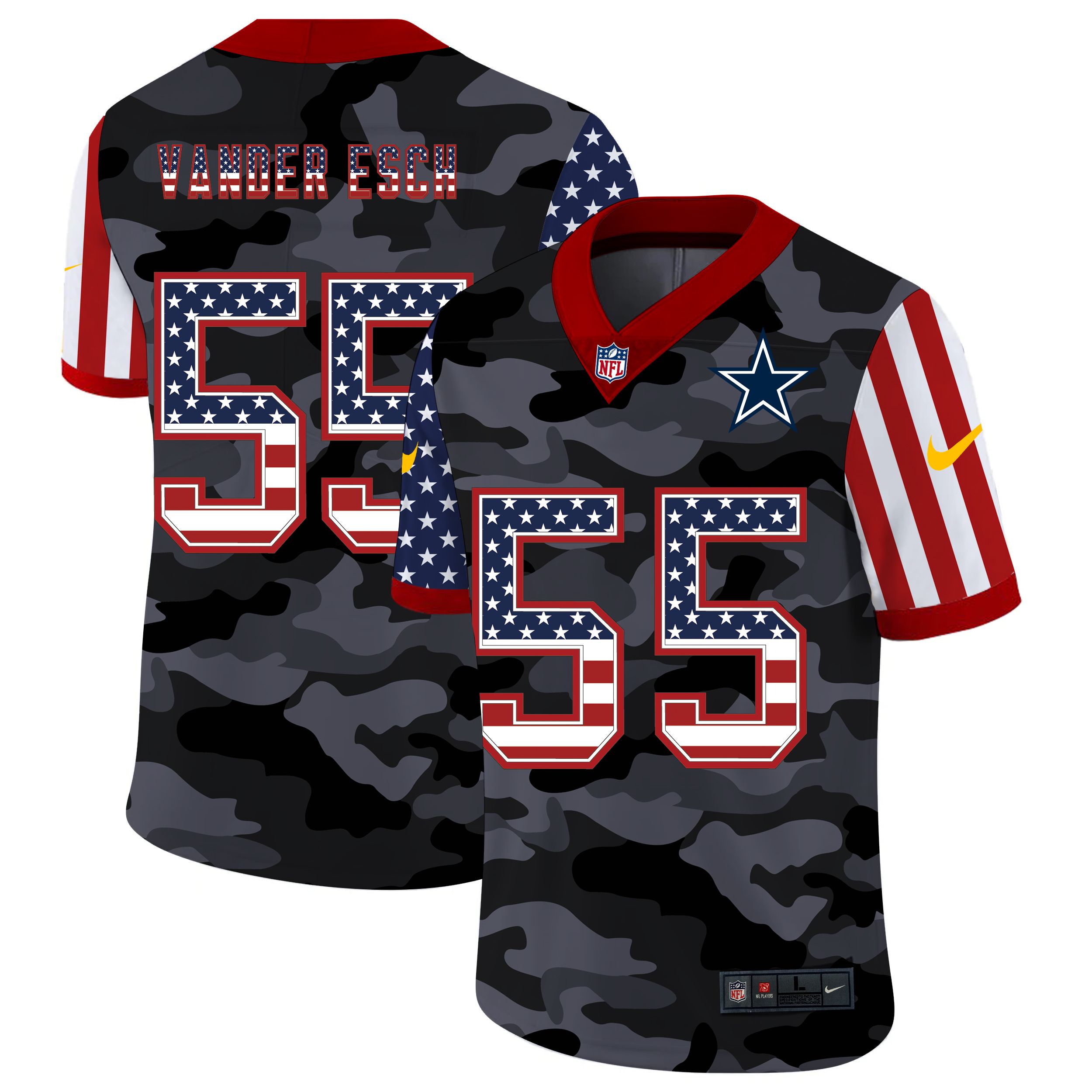 Men Dallas cowboys #55 Vander esch 2020 Nike USA Camo Salute to Service Limited NFL Jerseys->jacksonville jaguars->NFL Jersey